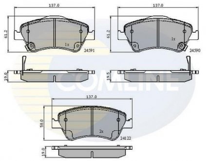 - Гальмівні колодки до дисків COMLINE CBP31576