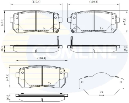 - Гальмівні колодки до дисків COMLINE CBP31675