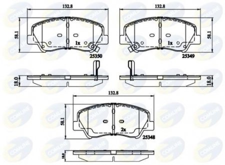 Гальмівні колодки (набір) COMLINE CBP32040