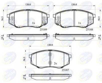 Гальмівні колодки (набір) COMLINE CBP32194