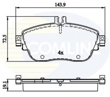 Гальмівні колодки (набір) COMLINE CBP32208 (фото 1)