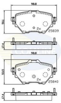 Гальмівні колодки (набір) COMLINE CBP32234