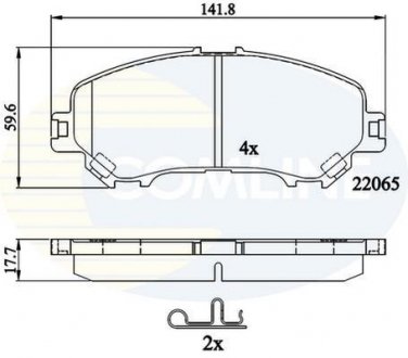 Гальмівні колодки (набір) COMLINE CBP32278 (фото 1)