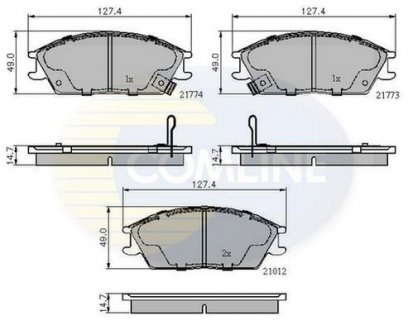 Гальмівні колодки, дискове гальмо (набір) COMLINE CBP3253