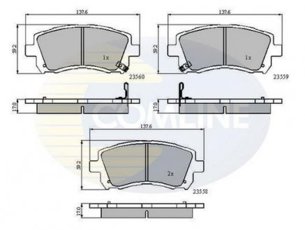 - Гальмівні колодки до дисків COMLINE CBP3722 (фото 1)