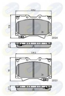 Гальмівні колодки, дискове гальмо (набір) COMLINE CBP3831