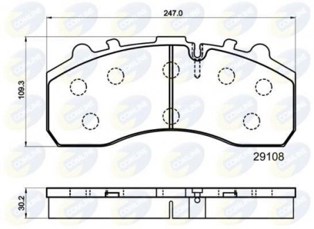 Гальмівні колодки, дискове гальмо (набір) COMLINE CBP9042MK