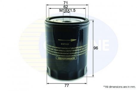 Фільтр масла COMLINE EOF035