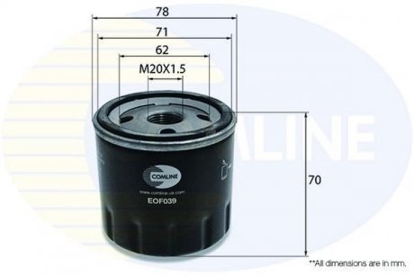 Фільтр масла COMLINE EOF039