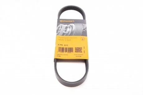 Ремінь генератора поліклиновий CONTINENTAL Contitech 4PK611