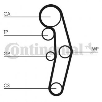 Комплект ременя ГРМ Contitech CT1028WP10