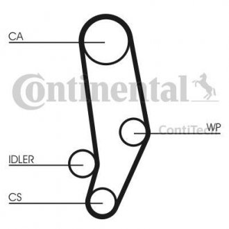 Комплект (ремінь+ролик+помпа) Contitech CT 704 WP2 PRO