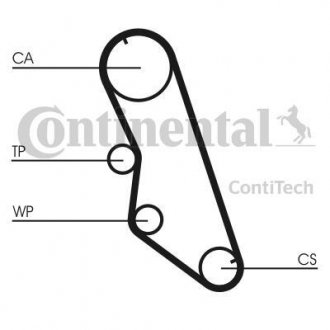 Набор ГРМ, пас+ролик+насос Contitech CT754WP1