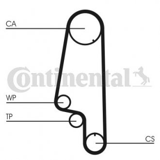 Набір ГРМ, пас+ролик+помпа Contitech CT846WP4