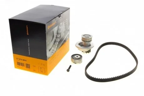 Фото комплект ременя ГРМ з помпою води CONTINENTAL Contitech CT874WP5 Комплект ременя ГРМ з помпою води CONTINENTAL Contitech CT874WP5