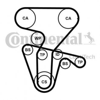 Набор ГРМ, пас+ролик+насос Contitech CT877WP3PRO (фото 1)