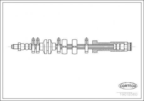 Шланг гальмівний CORTECO 19018560