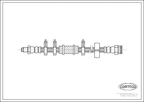 Шланг тормозной CORTECO 19018597