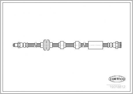 Шланг тормозной CORTECO 19018612 (фото 1)