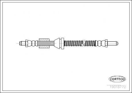 Шланг тормозной CORTECO 19018772