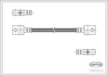 Шланг тормозной CORTECO 19030533 (фото 1)