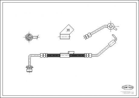 Шланг тормозной CORTECO 19032130