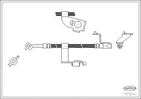 Шланг тормозной CORTECO 19032140 (фото 1)