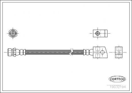 Шланг тормозной CORTECO 19032194