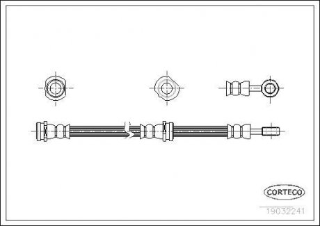 Шланг гальмівний CORTECO 19032241 (фото 1)