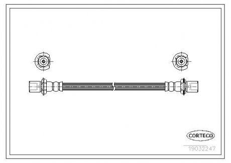 Шланг тормозной CORTECO 19032247