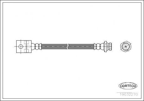 Шланг тормозной CORTECO 19032270