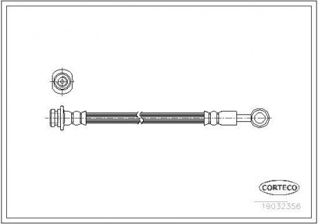 Шланг тормозной CORTECO 19032356 (фото 1)