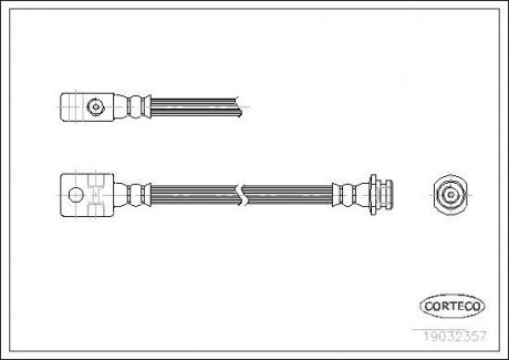 Шланг тормозной CORTECO 19032357