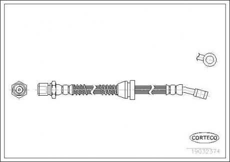 Шланг тормозной CORTECO 19032374