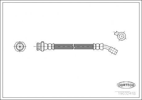 Шланг тормозной CORTECO 19032418