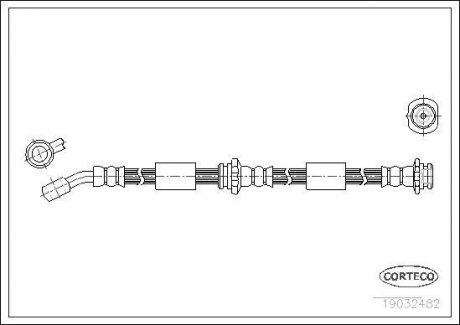 Шланг тормозной CORTECO 19032482