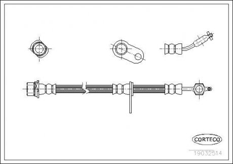 Шланг тормозной CORTECO 19032514