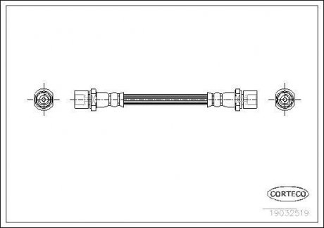 Шланг тормозной CORTECO 19032519