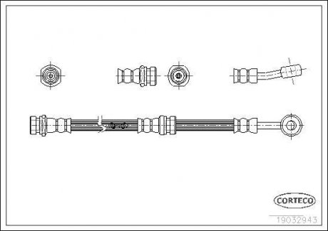Шланг тормозной CORTECO 19032943 (фото 1)