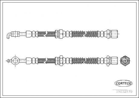 Шланг тормозной CORTECO 19032970