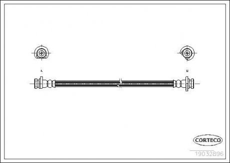 Шланг тормозной CORTECO 19032986