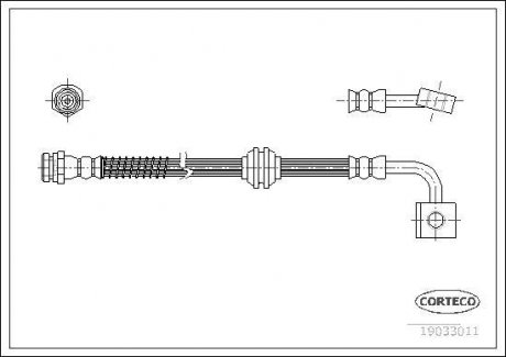 Шланг тормозной CORTECO 19033011