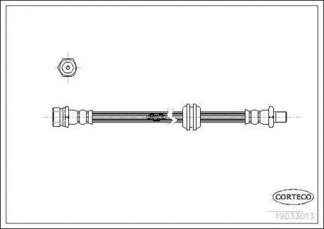 Шланг тормозной CORTECO 19033013