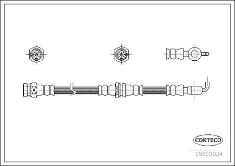 Шланг тормозной CORTECO 19033024