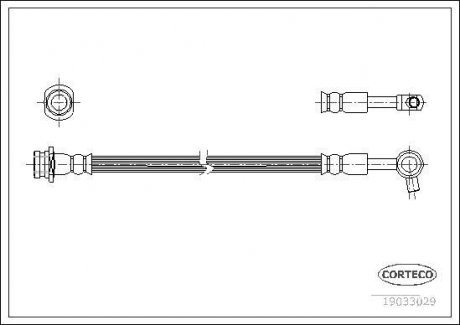 Шланг тормозной CORTECO 19033029