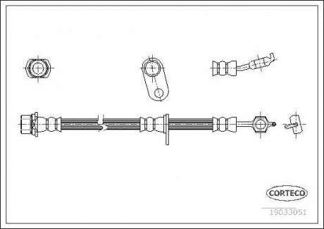 Шланг тормозной CORTECO 19033051 (фото 1)