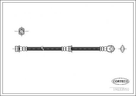Шланг тормозной CORTECO 19033550