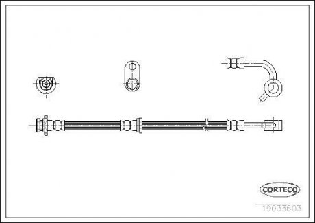 Шланг гальмівний CORTECO 19033603