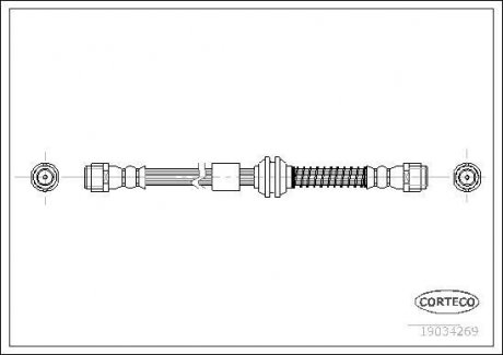 Шланг тормозной, AUDI Q7, Porsche Cayenne, VW Touareg 02- CORTECO 19034269