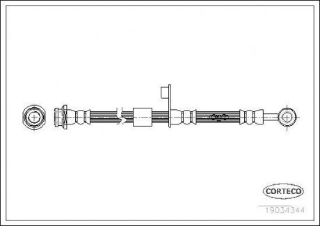 Шланг тормозной CORTECO 19034344